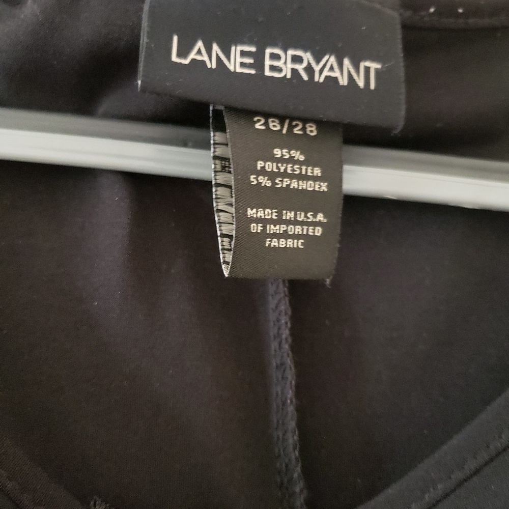 Lane Bryant Dress Black 26/28 Exposed Zipper - Picture 3 of 4